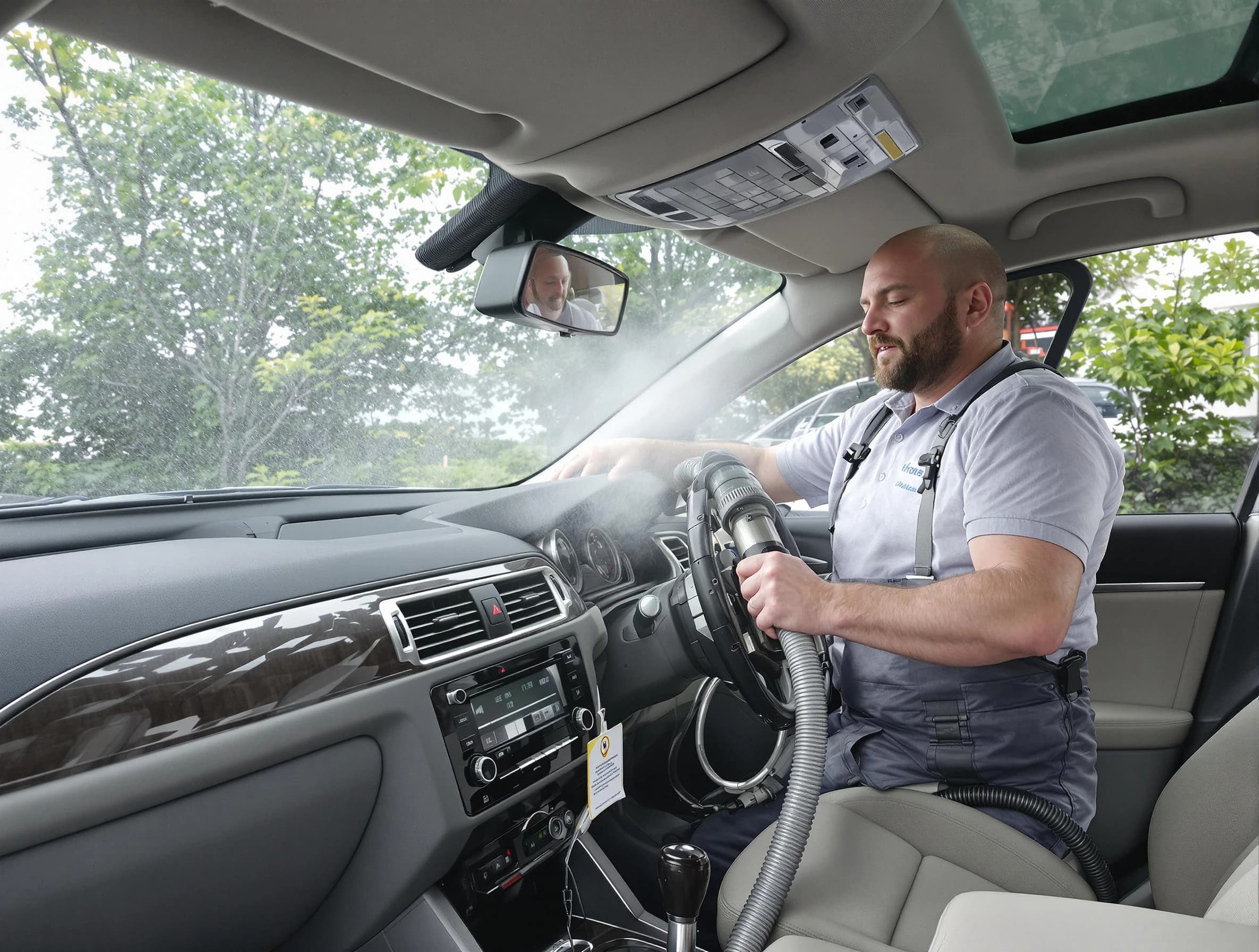 Munhall Air Duct Cleaning specialist performing professional car duct cleaning in Munhall