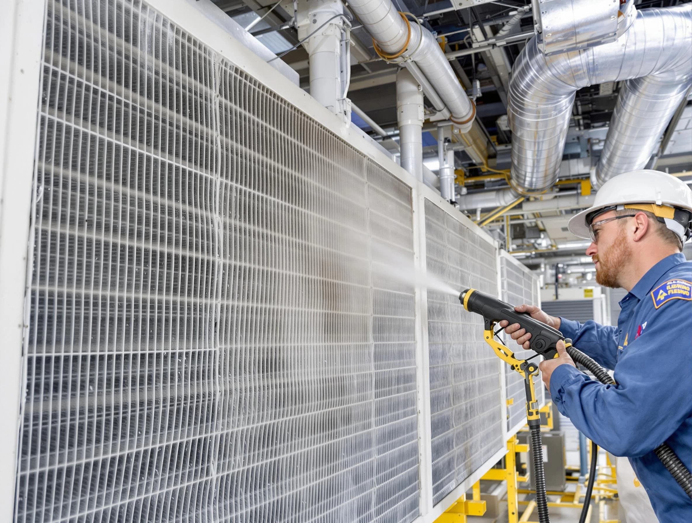 Professional commercial coil cleaning by Munhall Air Duct Cleaning in Munhall